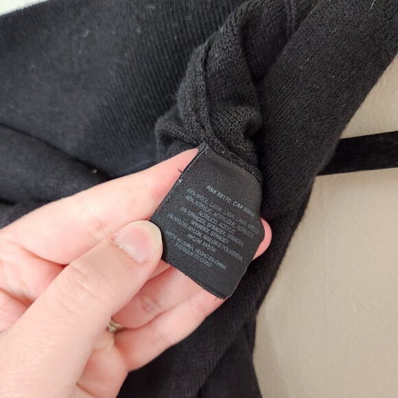 MOTH Anthropologie Black Wool Crop Wide Leg Belted Pants - Picture 6 of 6